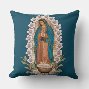 Coussin Vierge Guadalupe Catholique Noël bébé Jésus