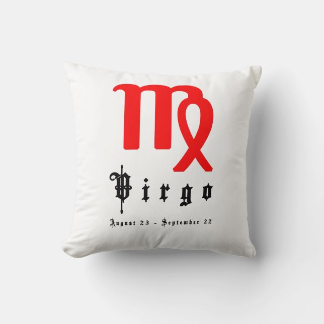 Coussin Vierge, Horoscope, zodiaque, astrologie (Recto)