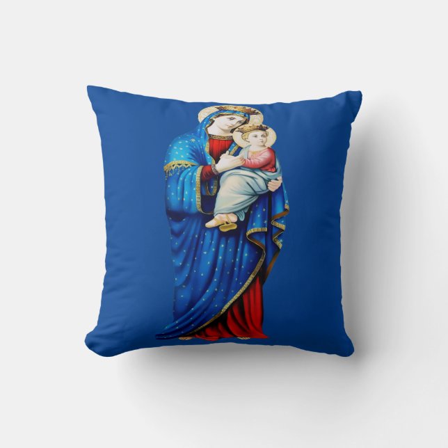 Coussin Vierge Marie avec bébé Jésus (Recto)