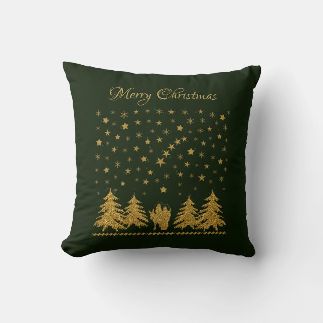 Coussin Vierge religieuse de Noël Marie, Saint Joseph, Jés (Recto)