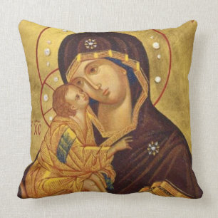 Coussin Vierge religieuse Marie Jésus aide perpétuelle
