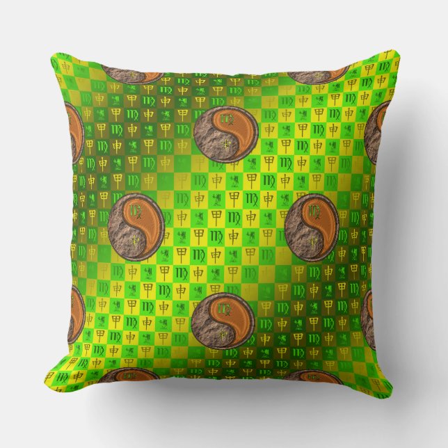 Coussin Vierge & Singe de Bois (Recto)