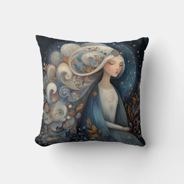 Coussin Vierge Vierge Zodiaque Astrologie Anniversaire Mys (Recto)