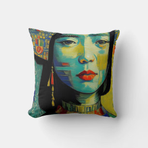 Coussin Viêt-nam Portrait Peinture féminine