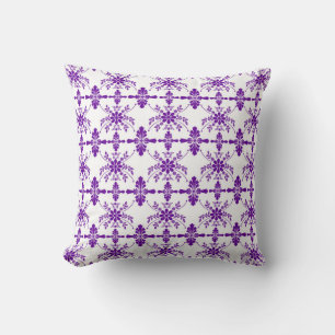 Coussin Vieux Anglais Violet Et Blanc