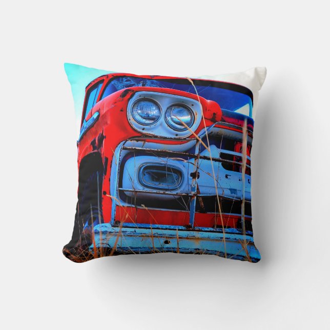 Coussin Vieux camion rouge (Recto)