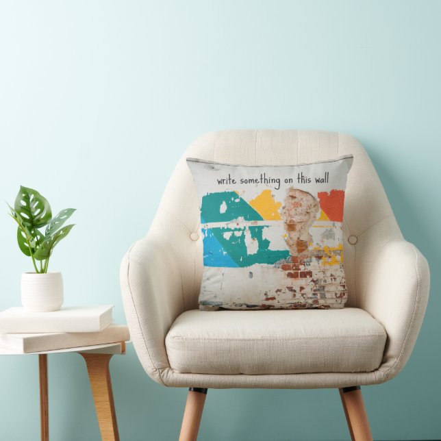 Coussin Vieux mur peint avec graffiti (Chaise)