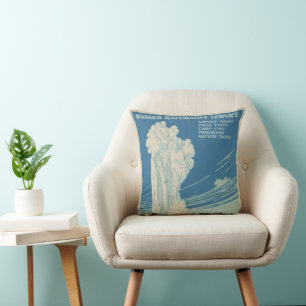 Coussin Vieux Old Faithful dans le parc national de Yellow