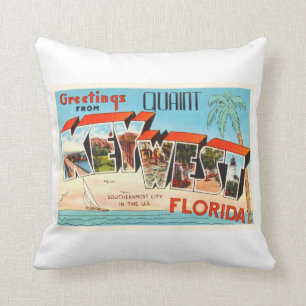 Coussin Vieux souvenir de Vintage voyage de Key West la