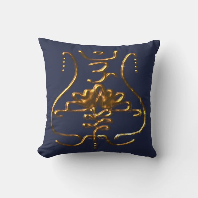 Coussin vieux symbolisme bouddhiste traditionnel (Recto)