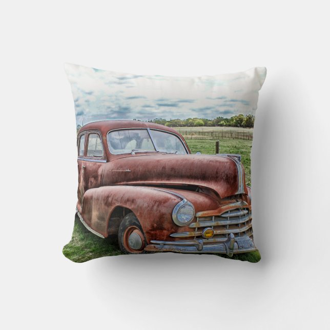 Coussin Vieux véhicule classique rouillé Automobile Vintag (Recto)