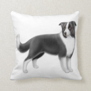 Coussin vigilant de chien de border collie