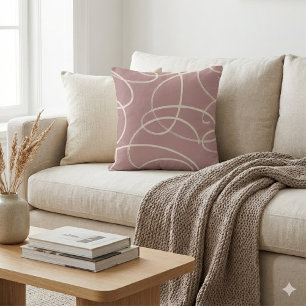 Coussin Vigne Tourbillonnante Abstraite   Moderne Texture 
