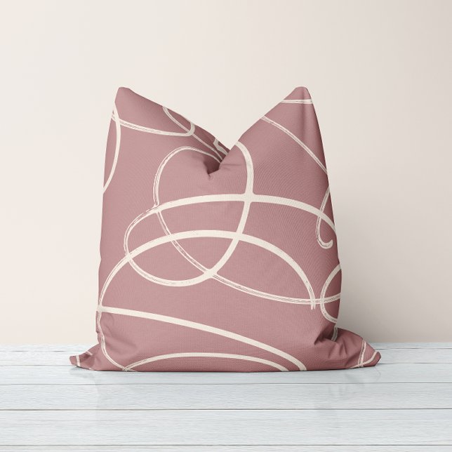 Coussin Vigne Tourbillonnante Abstraite | Moderne Texture  (Créateur téléchargé)
