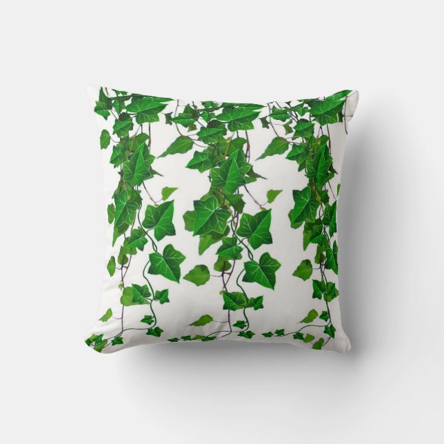 COUSSIN VIGNES VERTES DE LIERRE DE VERIDIAN BLANCHES (Recto)