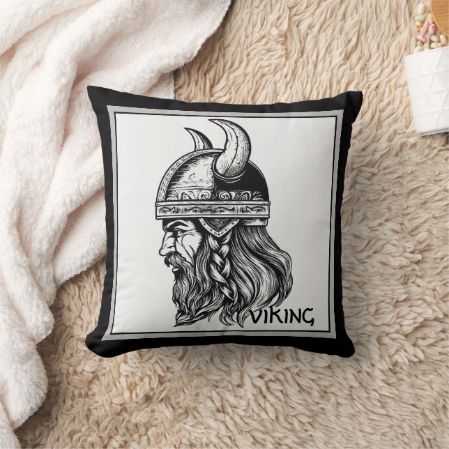 Coussin Viking dans un casque (Couverture)