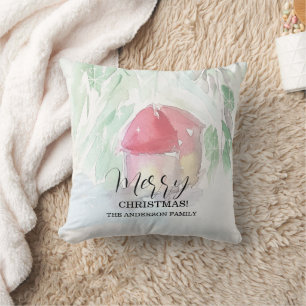Coussin Village de campagne Noël blanc