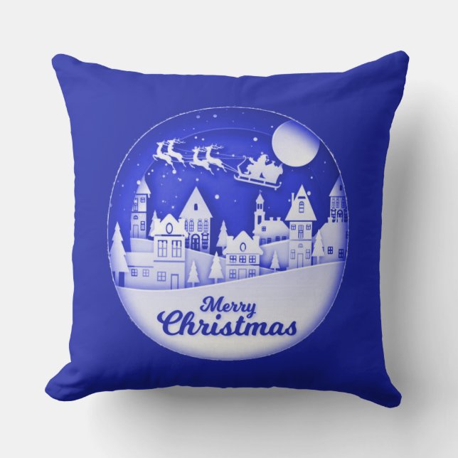 Coussin Village de Merry Christmas (Recto)