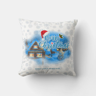 Coussin Village de Noël magique