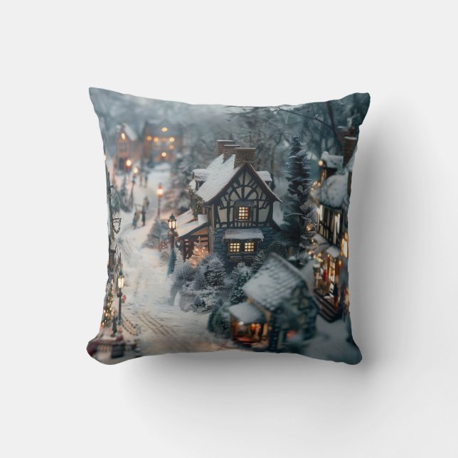 Coussin Village d'hiver (Recto)