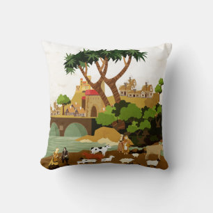 Coussin Village médiéval