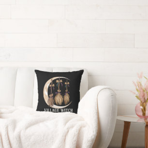 Coussin Village Witch gothique Occulte Wicca Pagan Nature