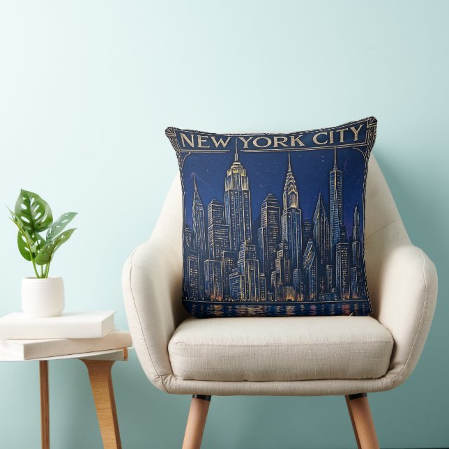 Coussin Ville de New York (Chaise)
