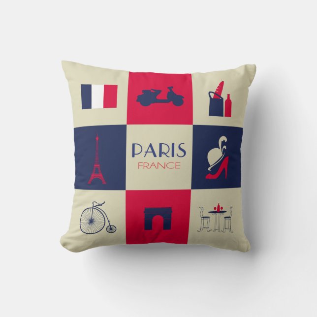 Coussin Ville d'Européen de Paris (Recto)