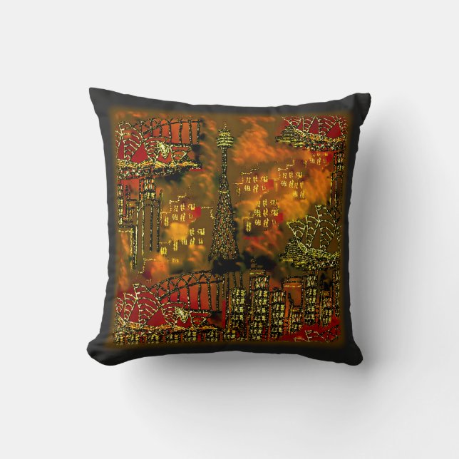 Coussin | Ville éblouissante | Studio Sequin Dream (Recto)