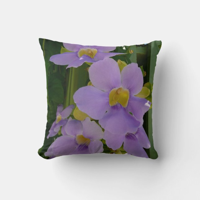 Coussin Vin à fleurs Ciel Tropical Violet Floral (Recto)