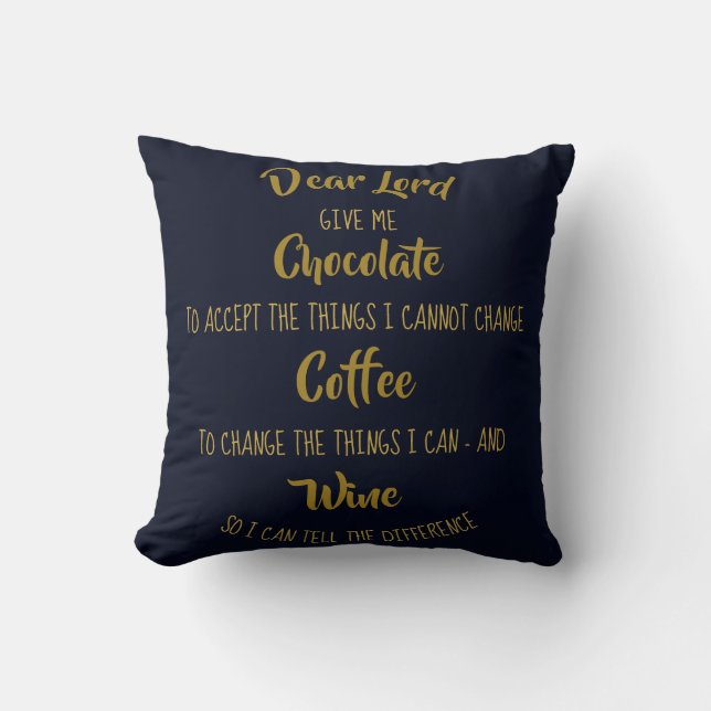 Coussin Vin amusant Chocolat Café Lover Mug Noël (Recto)