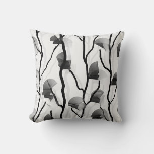 Coussin Vin Escalade moderne noir blanc gris peint