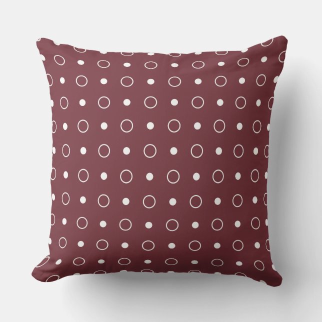 Coussin vin et points blancs (Recto)