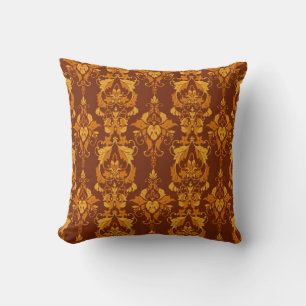 Coussin Vinatge orné damas sans couture motif