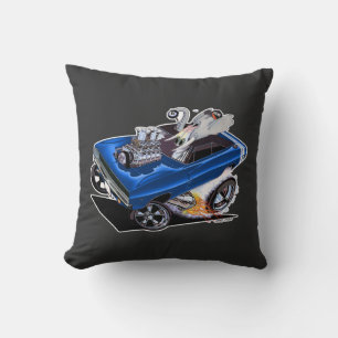 Coussin Vince Crain bleu PLEIN CHARGE 1968 muscle