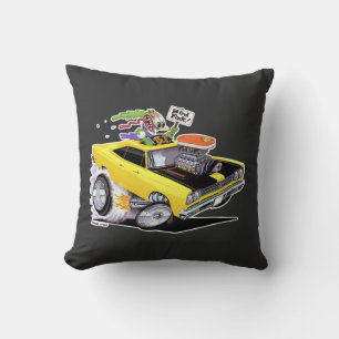 Coussin Vince Crain OISEAU FINK 1969 muscle jaune voiture