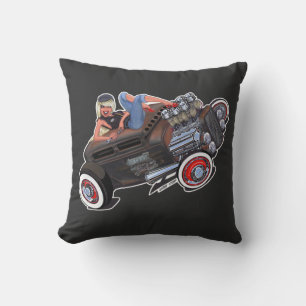 Coussin Vince Crains High Octane Art, 1930 Rusty Rat Rod