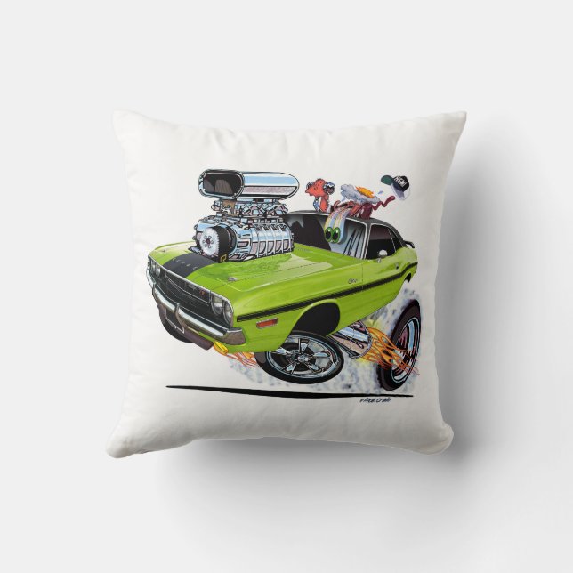 Coussin Vince Crains High Octane Art, 1970 Challenger R/T (Verso)