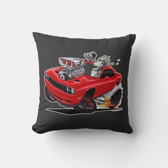 Coussin Vince Crains High Octane Art, Red hot Hell Cat (Recto)
