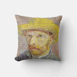 Coussin Vincent van Gogh - Autoportrait au chapeau de pail