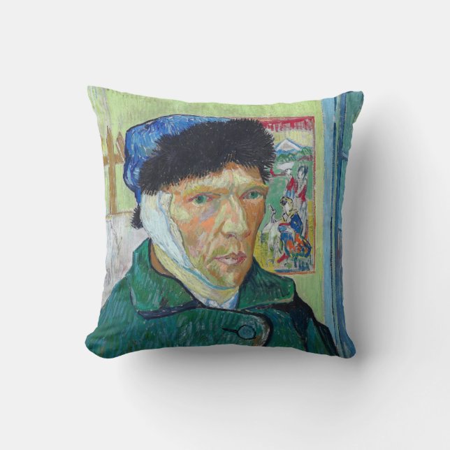 Coussin Vincent van Gogh - Autoportrait avec oreille bandé (Recto)