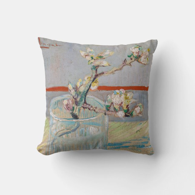 Coussin Vincent van Gogh - Branche d'amandes en verre (Recto)