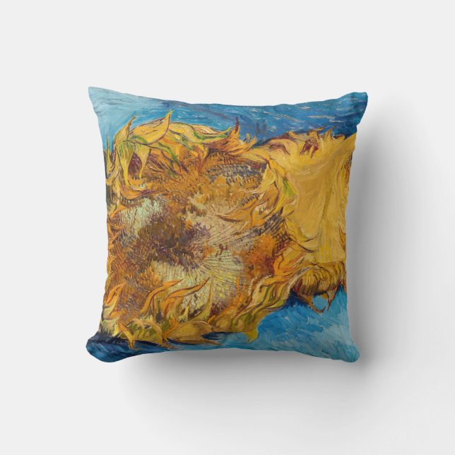 Coussin Vincent van Gogh - Deux tournesols coupés (Recto)