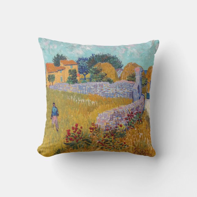 Coussin Vincent van Gogh - Ferme en Provence (Recto)