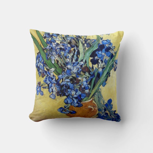 Coussin Vincent van Gogh, iris bleus (Recto)