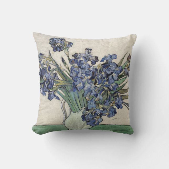 Coussin Vincent van Gogh Irises 1890 GalleryHD Fine Art (Recto)