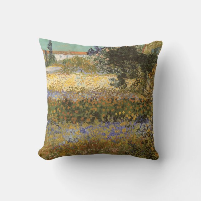 Coussin Vincent van Gogh - Jardin en fleurs (Recto)