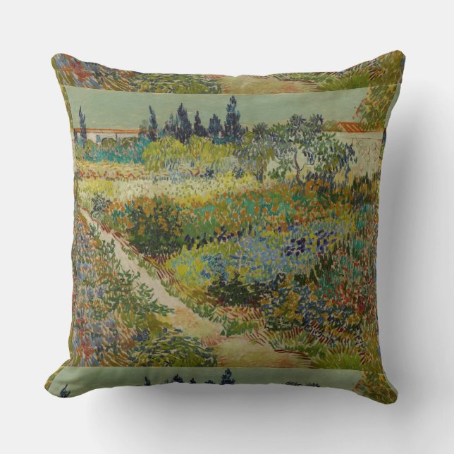 Coussin Vincent Van Gogh Jardin Vintage à Arles (Recto)
