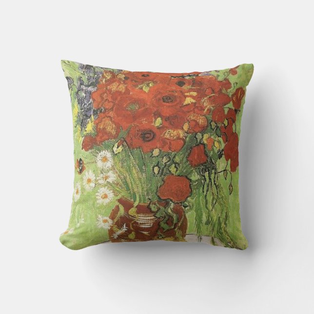 Coussin Vincent van Gogh, La vie morte - Les pavots rouges (Recto)