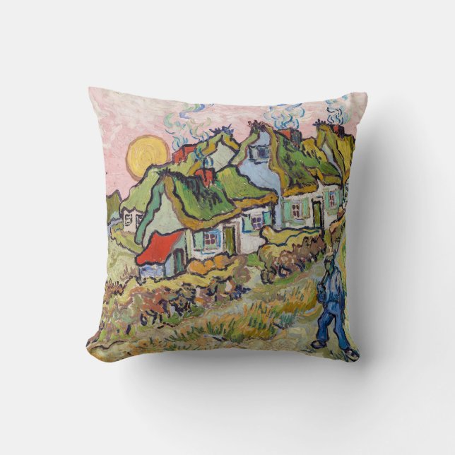 Coussin Vincent van Gogh - Maisons et figure (Recto)